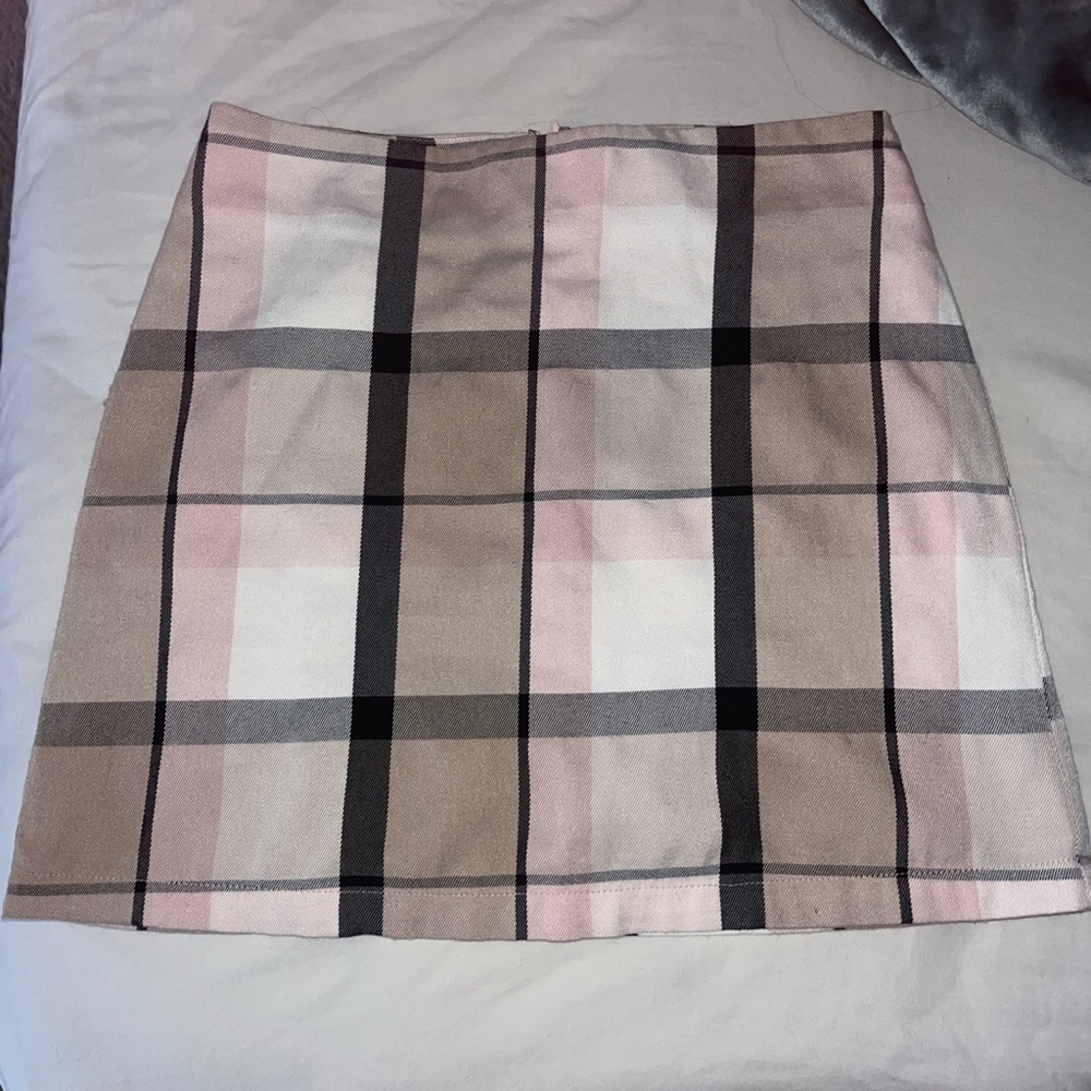 plaid mini skirt